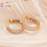 925 Silver Ear Buckle Round Hoop Earrings for Women