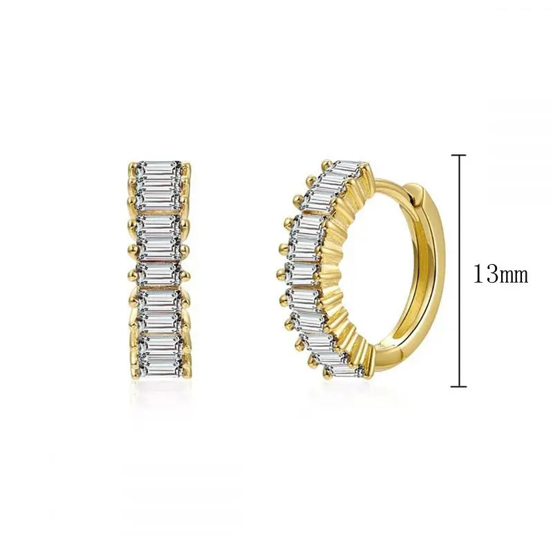 925 Silver Ear Buckle Round Hoop Earrings for Women