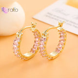 925 Silver Ear Buckle Round Hoop Earrings for Women