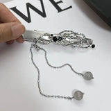 Spider Crystal Hair Clips Girls Headwear Punk Chain Tassel