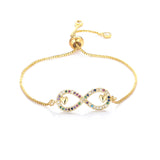 18K Colorful Crystal Zircon Bracelet Adjustable Bangle