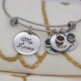 Personalized Crystal Bangles for Mom & Kids - YP3079