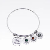 Personalized Crystal Bangles for Mom & Kids - YP3079