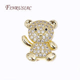Bears/Pigs Pendant Necklace 18K Plated Zircon Charms for Women, Girls Party