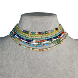 DIY Beaded Agate Choker Women Necklace