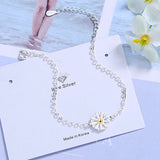 Daisy Bracelet Silver Link Chain Adjustable Bracelet Birthday Gift