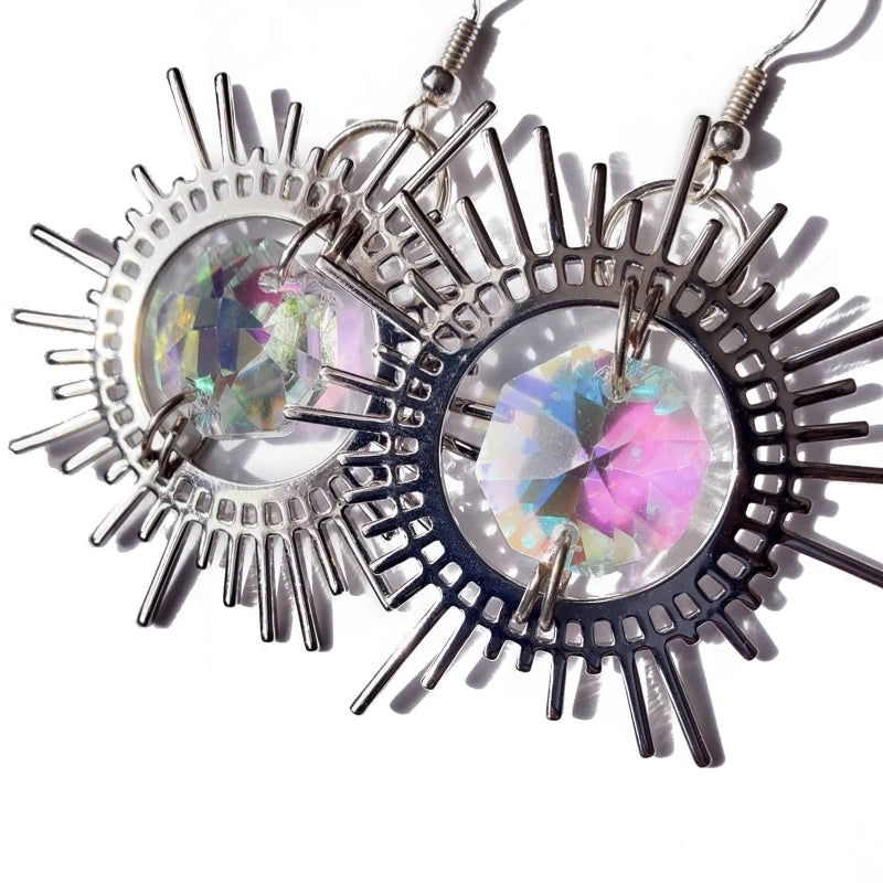 Crystal Suncatcher Dangle Earrings