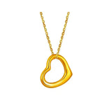 18K Plated Love Pendant Heart Necklace Chain Gift for Girlfriend
