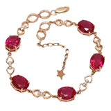 Purple Ruby Bracelet 14K Rose Bangle