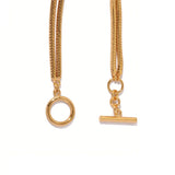 Snake Bone Chain OT Buckle Bracelet Brass Metal Jewelry