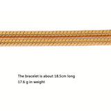 Snake Bone Chain OT Buckle Bracelet Brass Metal Jewelry
