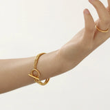 Snake Bone Chain OT Buckle Bracelet Brass Metal Jewelry