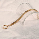 Snake Bone Chain OT Buckle Bracelet Brass Metal Jewelry