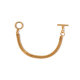 Snake Bone Chain OT Buckle Bracelet Brass Metal Jewelry