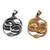 Snake Pendant Stainless Steel Biker Mens Pendant