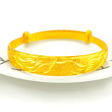 Dragon Phoenix 14K Bracelet for Women's Wedding Jewelry Charms Bridal Bangles
