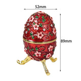 Egg Trinket Box Retro Style Easter Collectible Girls Women