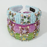 Flower Headband Rhinestone Pearl Hair Jewelry