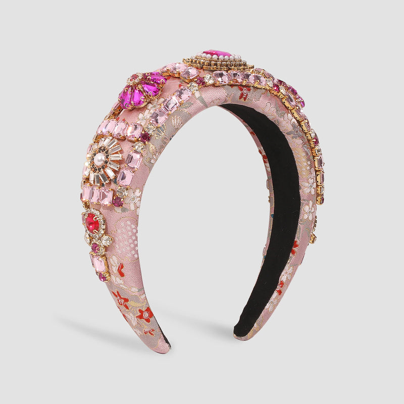 Flower Headband Rhinestone Pearl Hair Jewelry