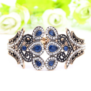 Antique Peacock Bracelet Crystal Jewelry Cuff