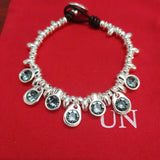 925 Silver Green Crystal Bracelet Jewelry Gift