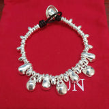 925 Silver Green Crystals Bracelet Jewelry Gift
