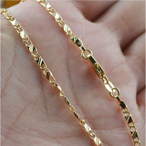 18K Filled Necklace Women Men 16-30 Inch Chain