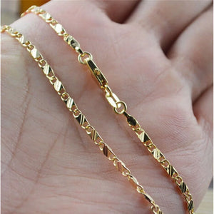 18K Filled Necklace Women Men 16-30 Inch Chain