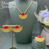 Elegant 18K Plated Jewelry Set for Women Party Dubai Bridal Wedding