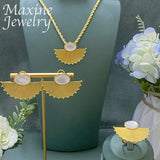 Elegant 18K Plated Jewelry Set for Women Party Dubai Bridal Wedding
