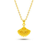 18K Small Skirt Fan Pendant Chain Jewelry for Women Mom
