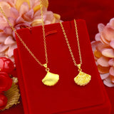 18K Small Skirt Fan Pendant Chain Jewelry for Women Mom