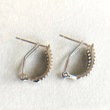 Sterling Silver Zircon Stone Earrings - Wedding Jewelry