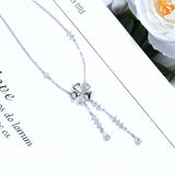 Flower Necklace Umbrella Pendant Tassel Earrings Gift