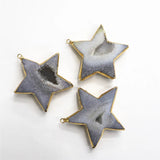 Agates Pendant Jewelry Five-pointed Star Guardian Peach Heart Moon Necklace