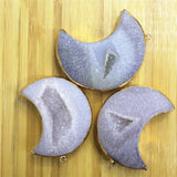 Agates Pendant Jewelry Five-pointed Star Guardian Peach Heart Moon Necklace