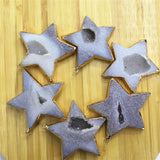Agates Pendant Jewelry Five-pointed Star Guardian Peach Heart Moon Necklace