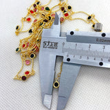 Glass Round Chain Charm Boutique Jewelry Making DIY Necklace Earrings Bra