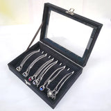 Velvet Ring Earrings Necklace Jewelry Display Organizer Box