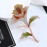 Crystal Flower Brooch Wedding Pins Enamel Brooch