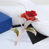 Crystal Flower Brooch Wedding Pins Enamel Brooch