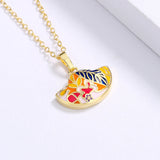 Colorful Enamel Leaf Necklace Ethnic Style Jewelry