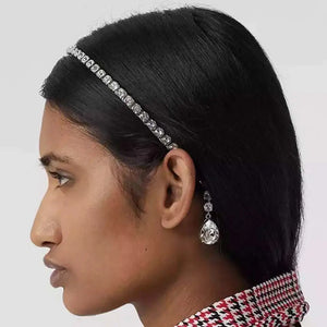 Crystal Hair Band Water Drop Pendant Bridal Headwear Rhinestone Headband