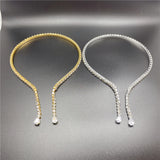 Crystal Hair Band Water Drop Pendant Bridal Headwear Rhinestone Headband
