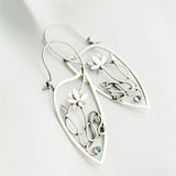 Lotus Women's Silver Earrings, Silver Plated Copper