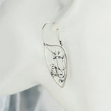 Lotus Women's Silver Earrings, Silver Plated Copper