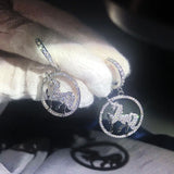 High Round Unicorn Earrings Zircon Temperament Personality Ladies Earrings