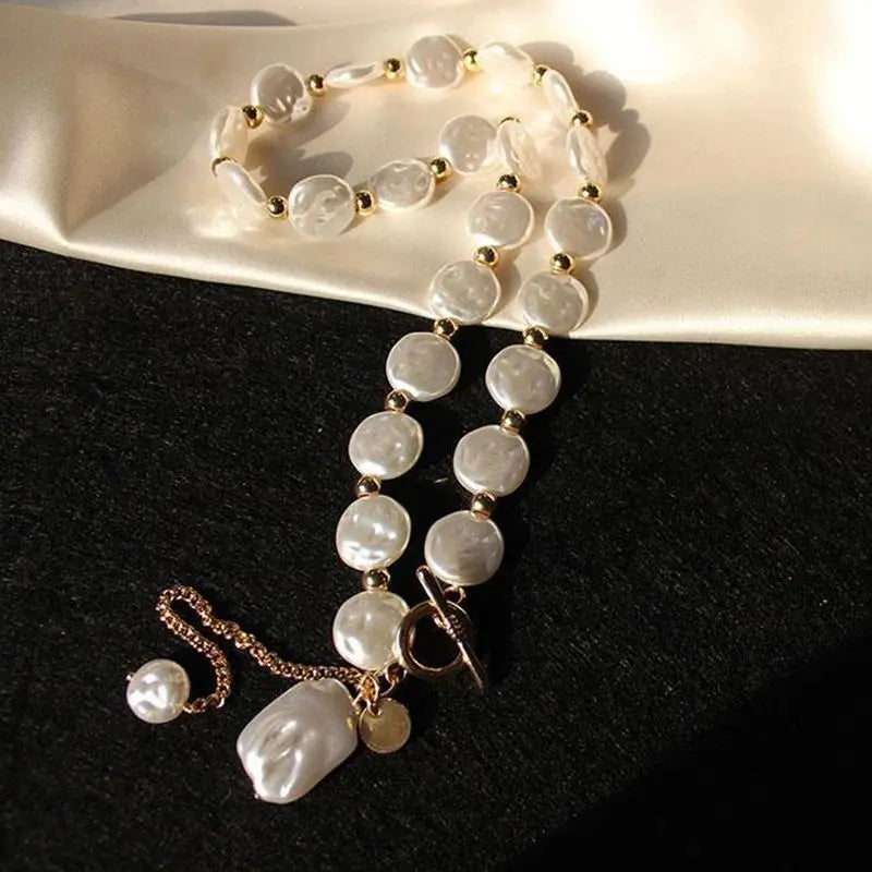 Pearl Choker Necklace Chain Wedding Party Jewelry