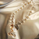 Pearl Choker Necklace Chain Wedding Party Jewelry