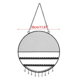 Metal Grid Shape Earring Holder Wall Mounted Jewelry Organizer